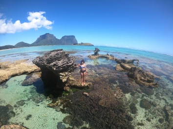 Low tide on the Lord Howe Island lagoon. Lord Howe Island boasts the world's southern most coral reef, created by the bending of warm water from the East Australian current outwards into the Tasman Sea. Due to its southerly location & cooler water temperatures, Lord Howe Island has withstood severe coral bleaching events that have afflicted northern reefs such as the Great Barrier Reef. However, nowhere is immune to the effects of a changing climate & action needs to be taken to protect reef systems like this one, before it's too late.